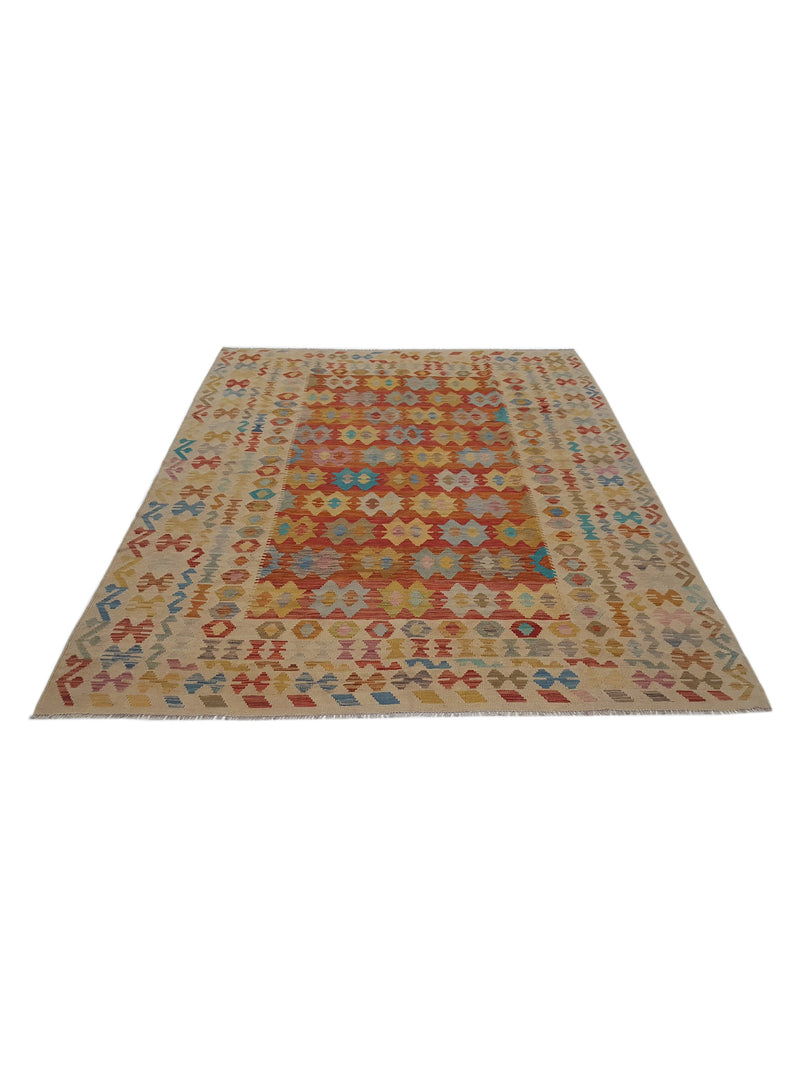 Aura Kilim 17169 Multi Multi Kilim Hand Woven Rug