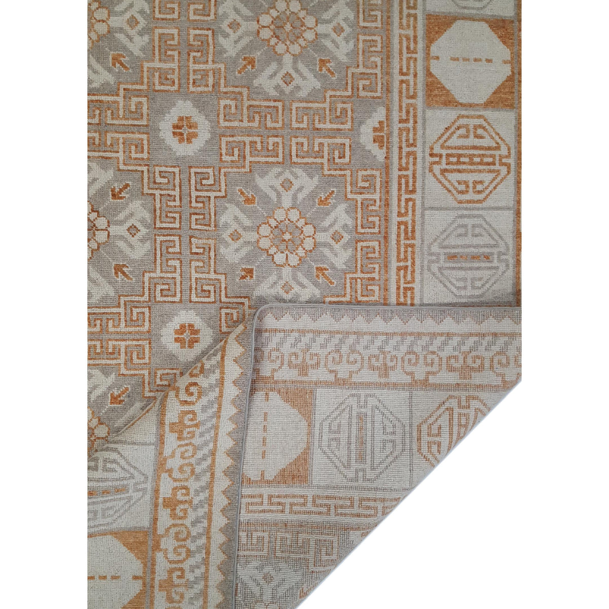 Pacific Khotan 17170 Grey Brick Transitional Hand Knotted Rug