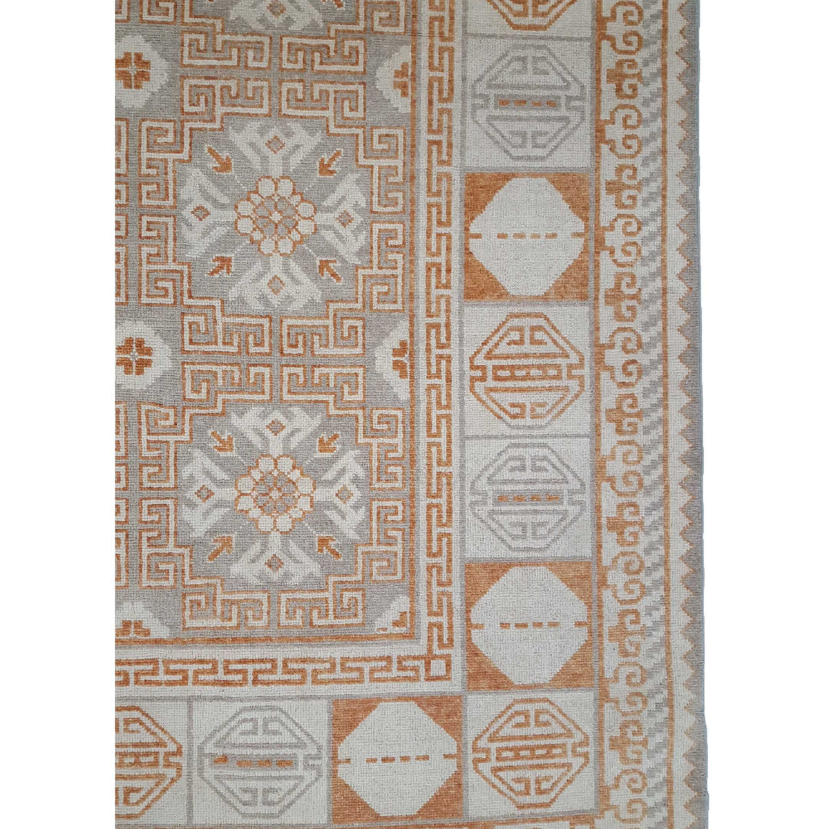 Pacific Khotan 17170 Grey Brick Transitional Hand Knotted Rug