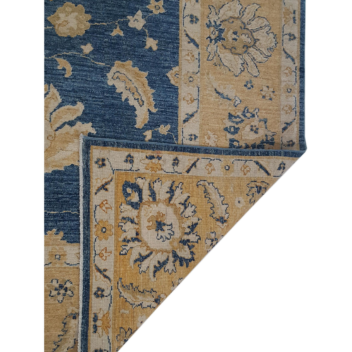 Pacific Farahan 17172 Blue Peach Traditional Hand Knotted Rug