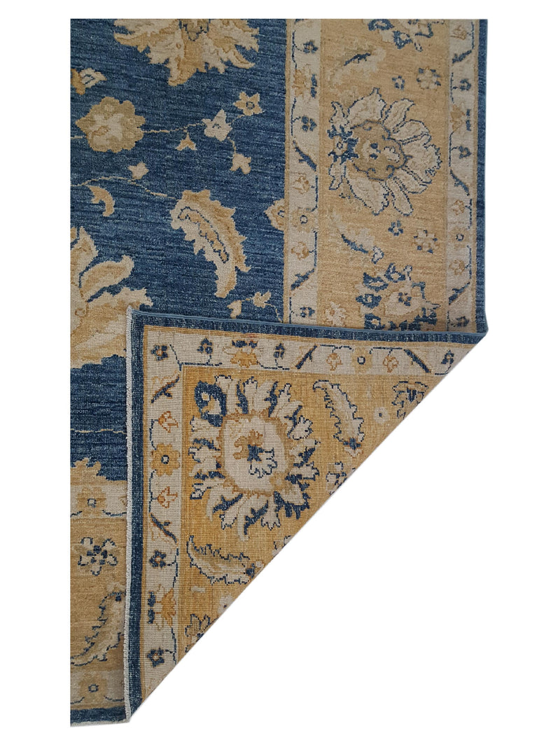 Pacific Farahan 17172 Blue Peach Traditional Hand Knotted Rug