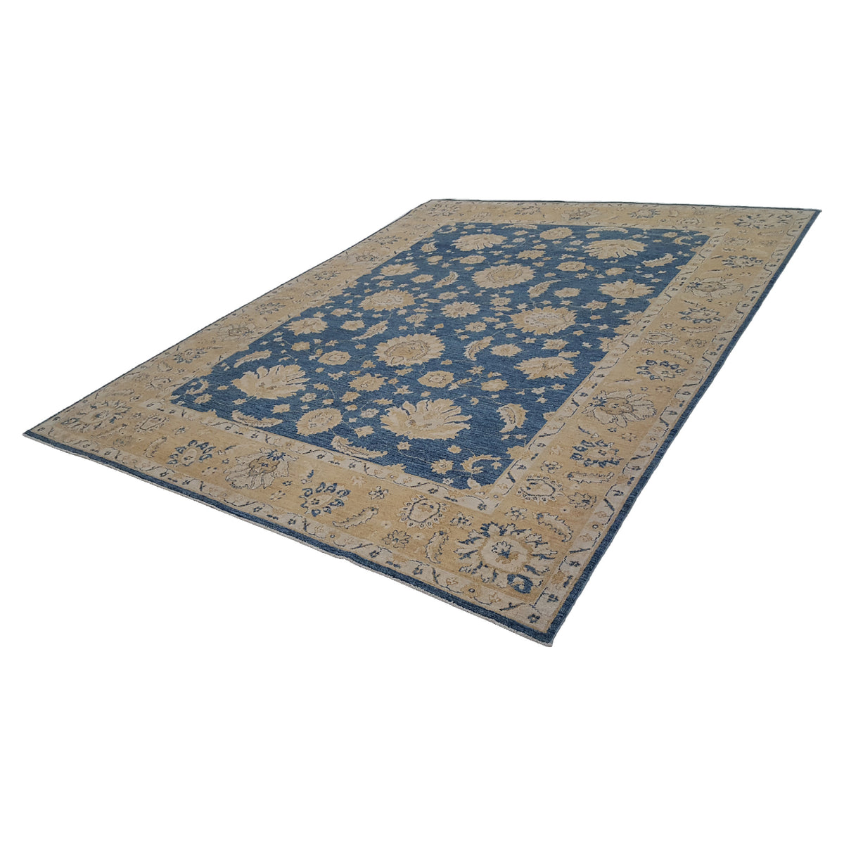 Pacific Farahan 17172 Blue Peach Traditional Hand Knotted Rug