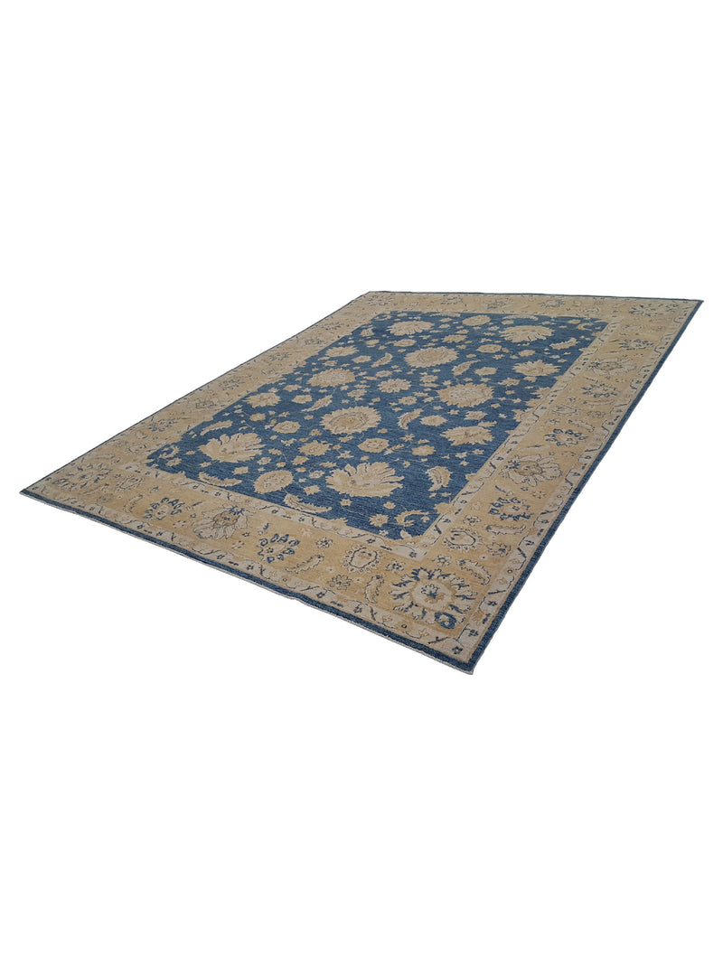 Pacific Farahan 17172 Blue Peach Traditional Hand Knotted Rug