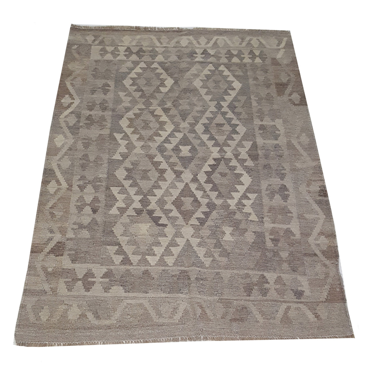 Aura Kilim 17182 Grey Grey Kilim Hand Woven Rug