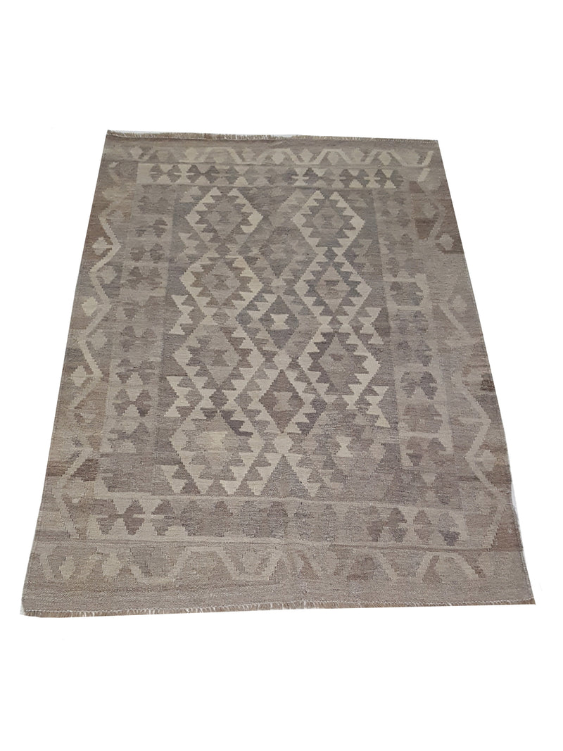 Aura Kilim 17182 Grey Grey Kilim Hand Woven Rug