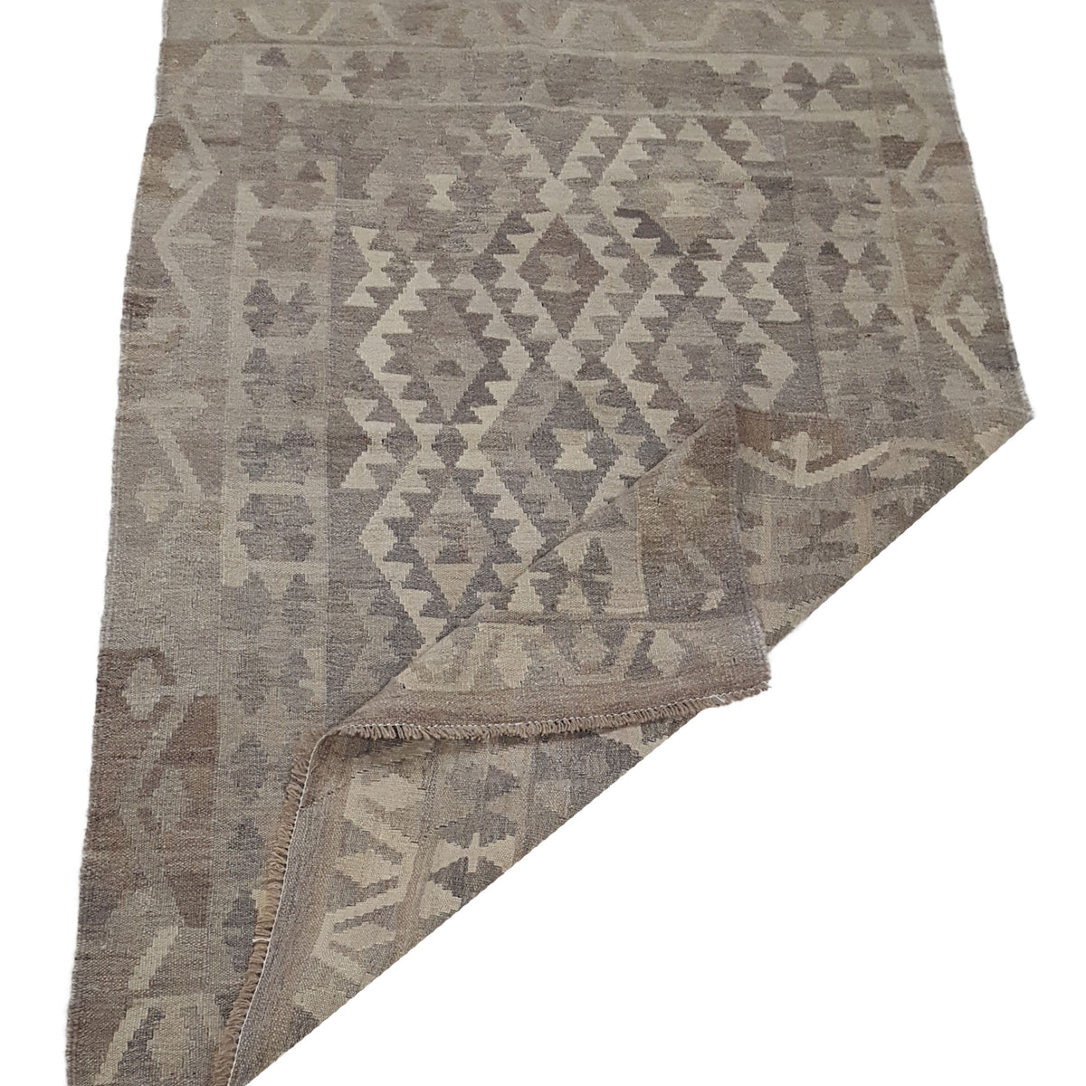 Aura Kilim 17182 Grey Grey Kilim Hand Woven Rug