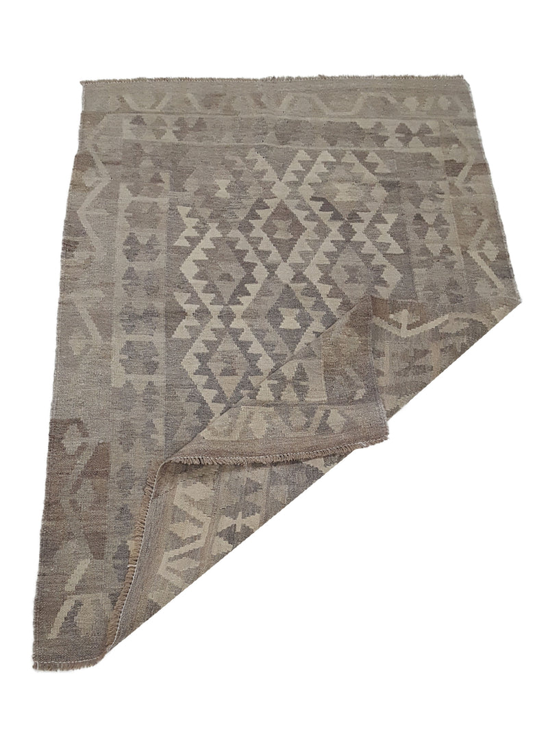 Aura Kilim 17182 Grey Grey Kilim Hand Woven Rug