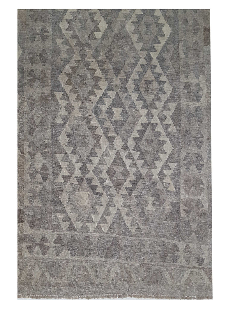 Aura Kilim 17182 Grey Grey Kilim Hand Woven Rug