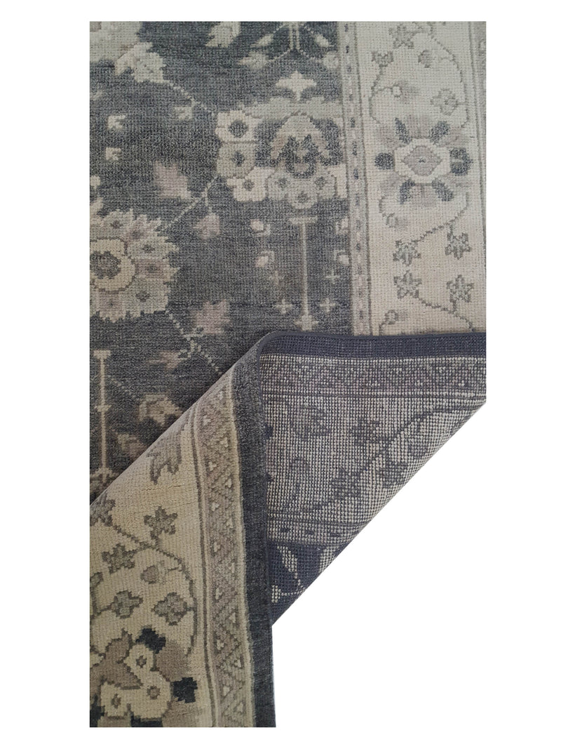 Pacific McKinney 17228 Charcoal Beige Transitional Hand Knotted Rug