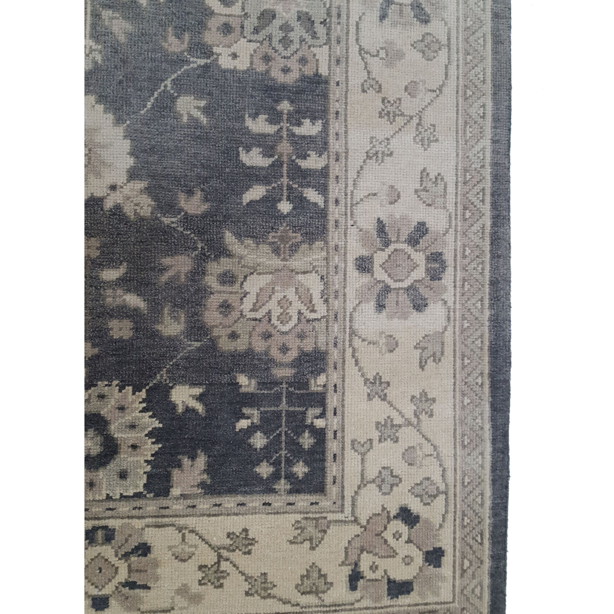 Pacific McKinney 17228 Charcoal Beige Transitional Hand Knotted Rug