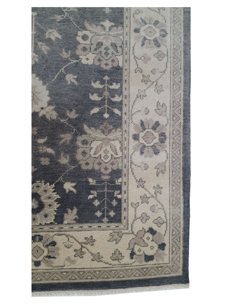 Pacific McKinney 17228 Charcoal Beige Transitional Hand Knotted Rug