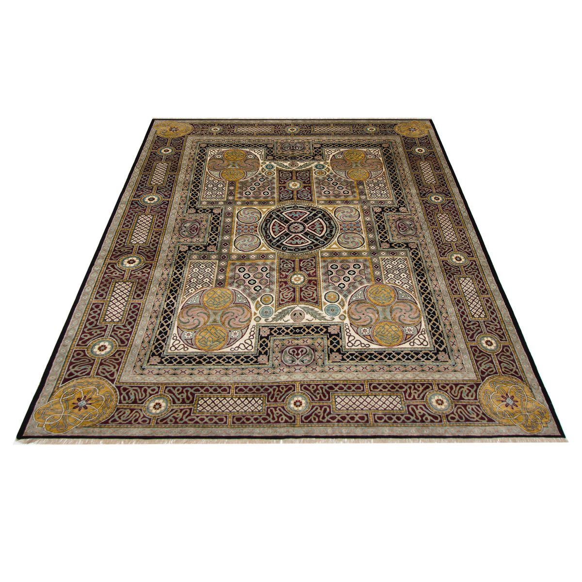 Pacific Jackson 17305 Black Multi Traditional Hand Knotted Rug
