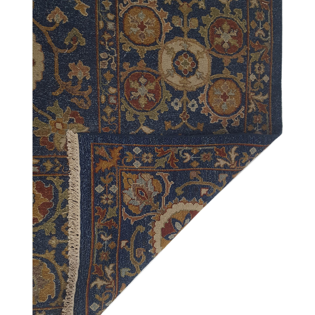 Pacific Schaumburg 17306 Navy Gold Traditional Hand Knotted Rug