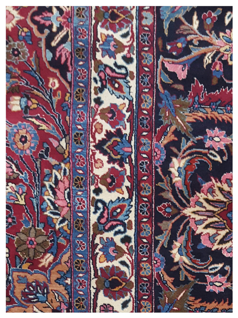 Pacific Mashad 17312 Burgundy Navy Traditional Semi Antique Rug