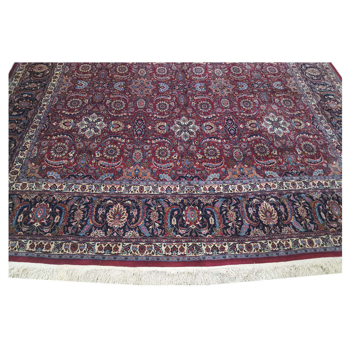 Pacific Mashad 17312 Burgundy Navy Traditional Semi Antique Rug