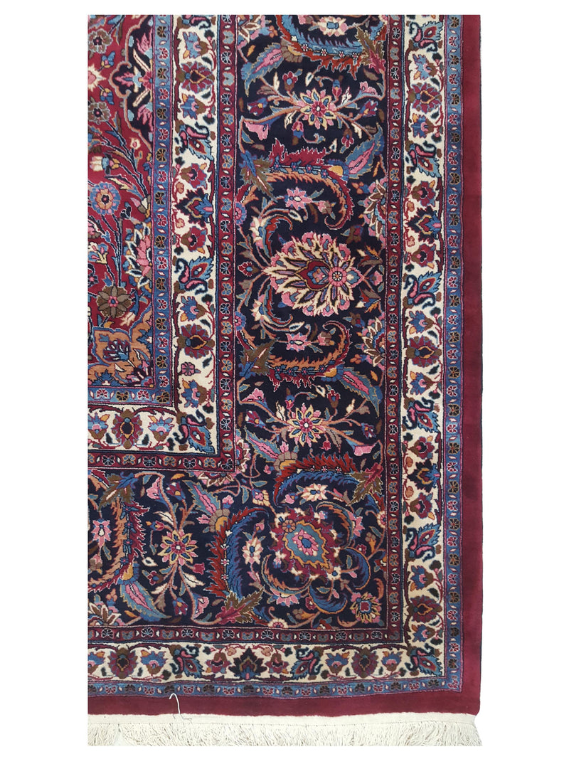 Pacific Mashad 17312 Burgundy Navy Traditional Semi Antique Rug