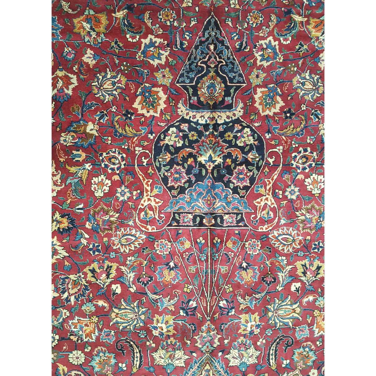 Pacific Mashad 17313 Burgundy Navy Traditional Semi Antique Rug