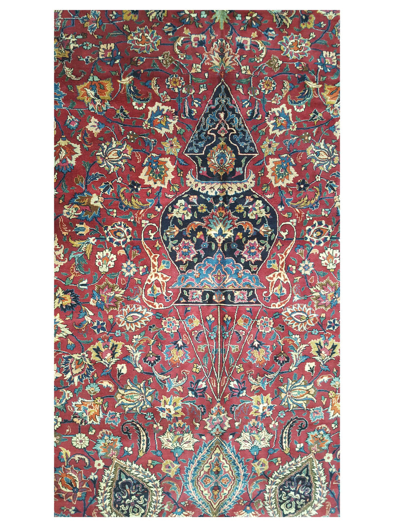 Pacific Mashad 17313 Burgundy Navy Traditional Semi Antique Rug