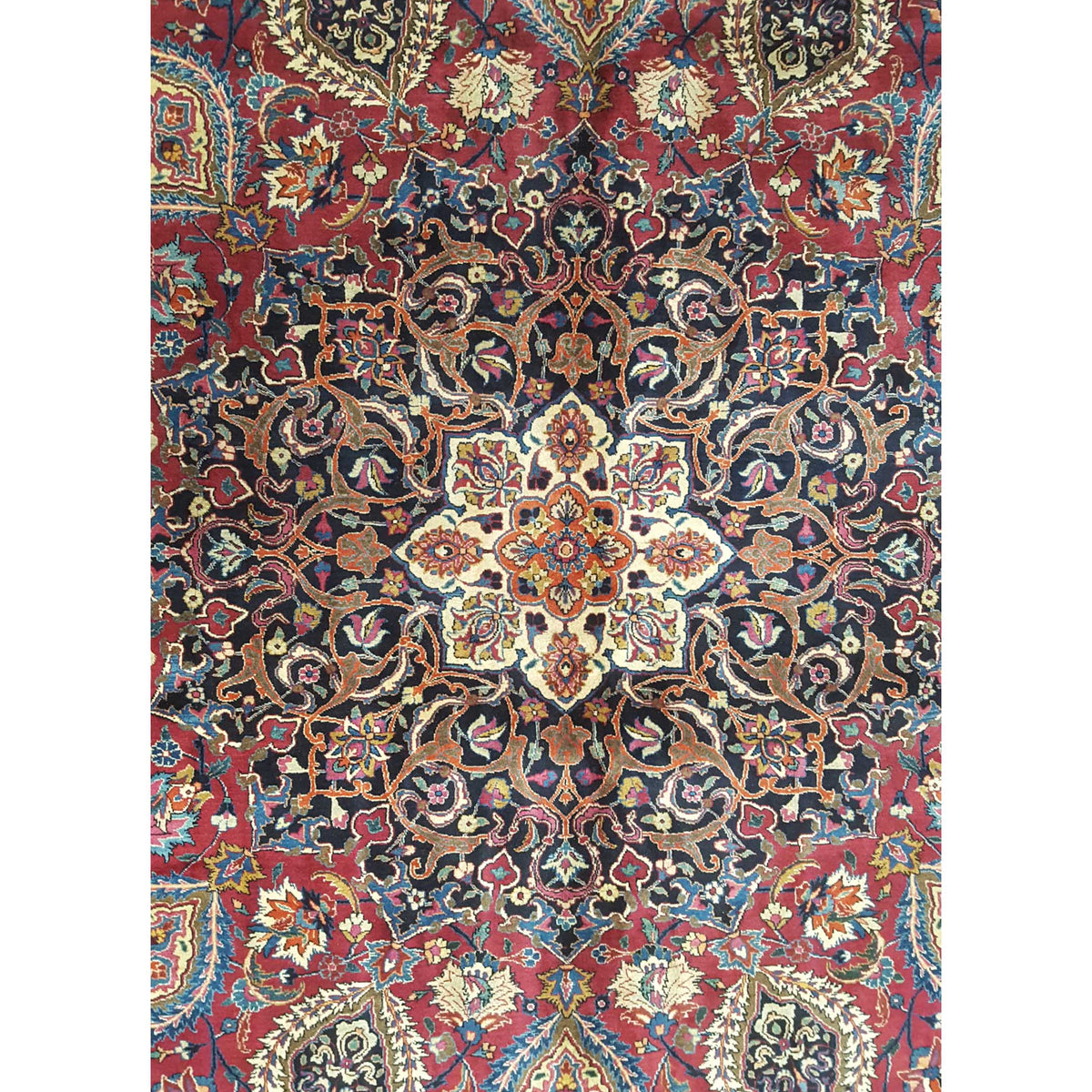 Pacific Mashad 17313 Burgundy Navy Traditional Semi Antique Rug
