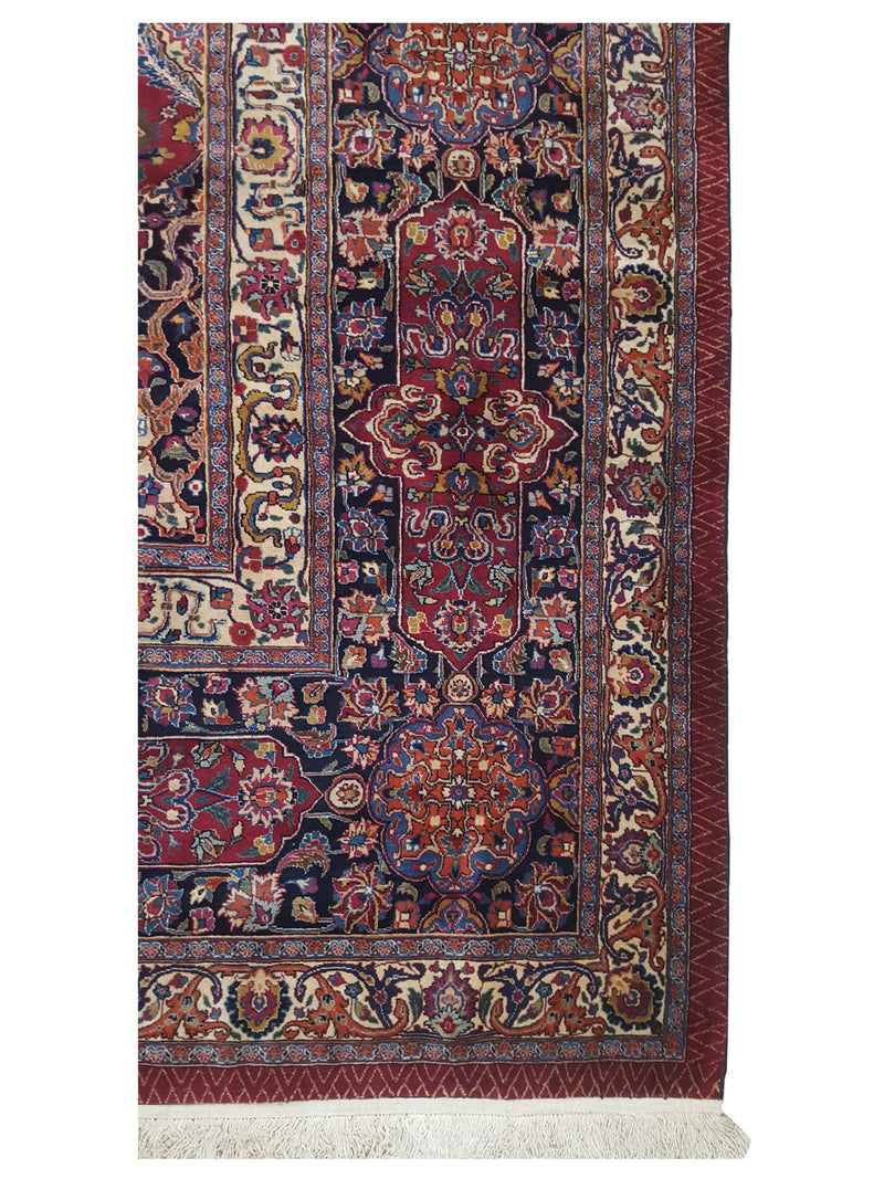 Pacific Mashad 17313 Burgundy Navy Traditional Semi Antique Rug
