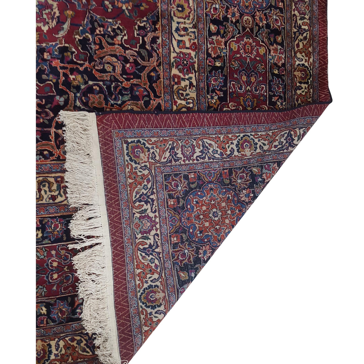 Pacific Mashad 17313 Burgundy Navy Traditional Semi Antique Rug