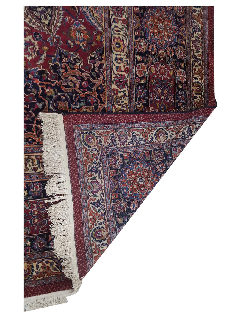 Pacific Mashad 17313 Burgundy Navy Traditional Semi Antique Rug