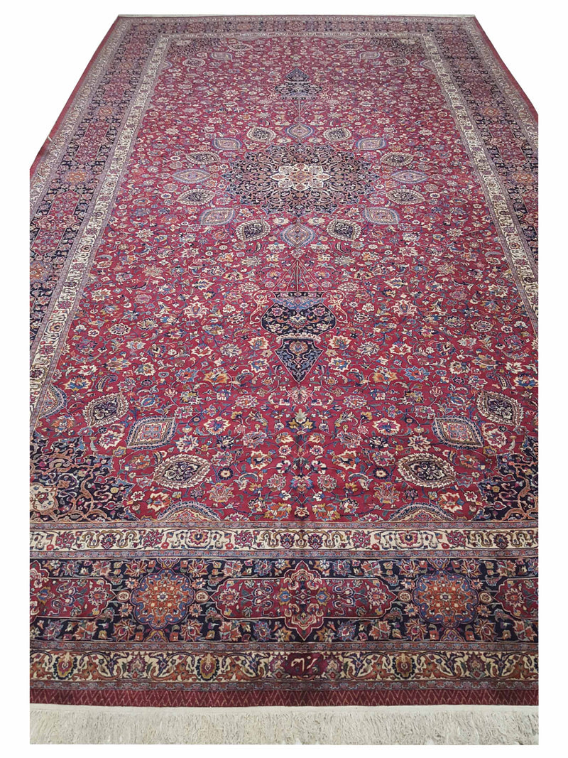 Pacific Mashad  Burgundy Navy Traditional