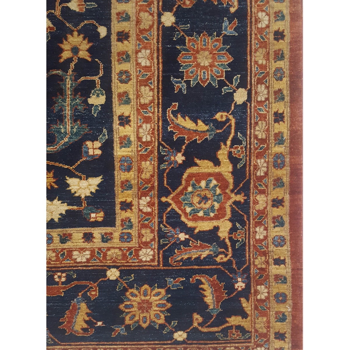 Pacific Ziegler 17314 Rust Navy Transitional Hand Knotted Rug