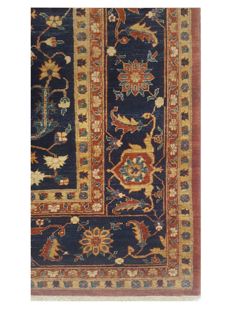 Pacific Ziegler 17314 Rust Navy Transitional Hand Knotted Rug