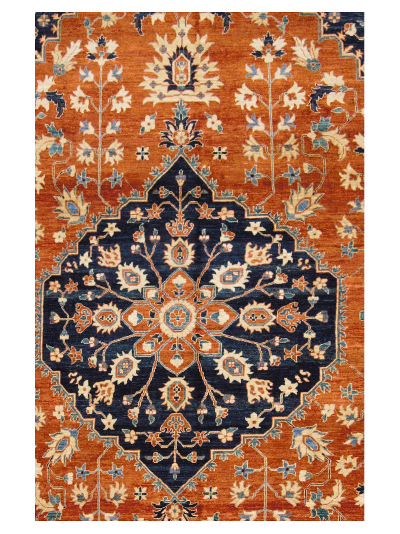 Pacific Ziegler 17314 Rust Navy Transitional Hand Knotted Rug