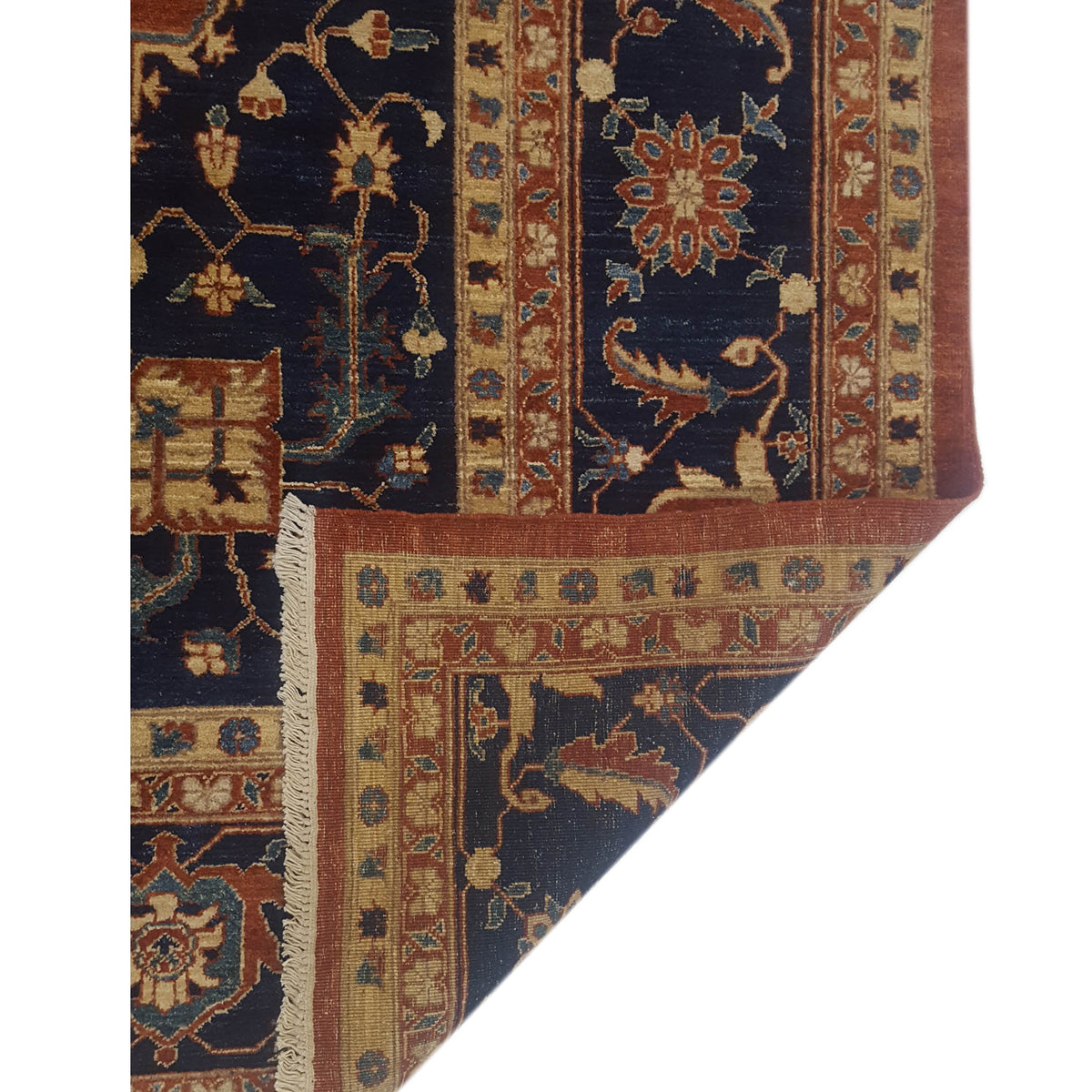 Pacific Ziegler 17314 Rust Navy Transitional Hand Knotted Rug