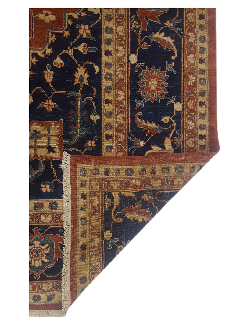 Pacific Ziegler 17314 Rust Navy Transitional Hand Knotted Rug