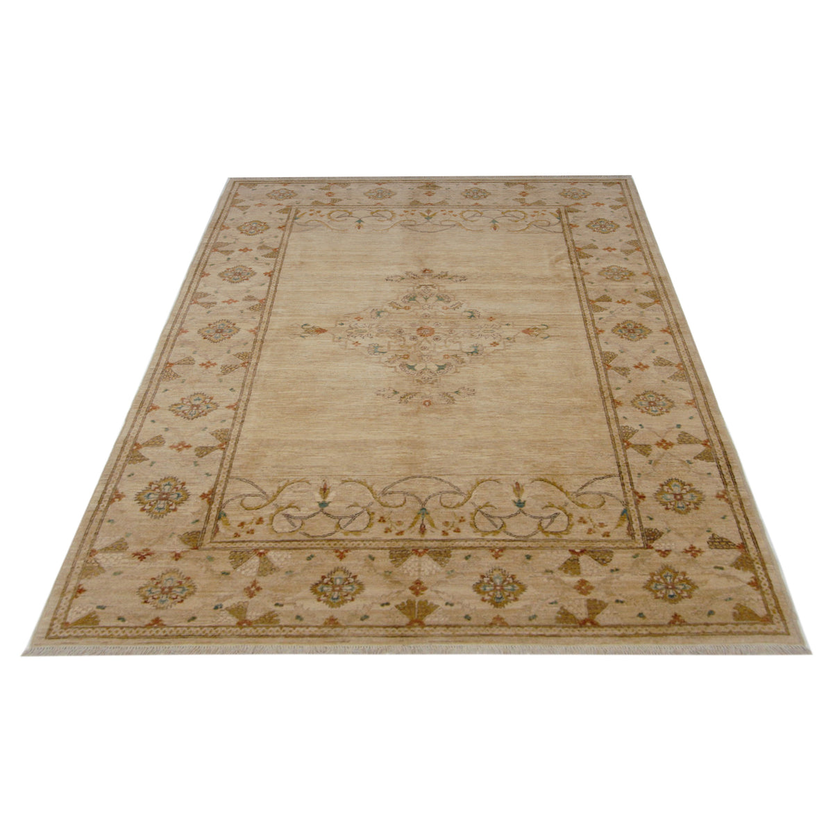 Pacific Ziegler 17315 Beige Beige Transitional Hand Knotted Rug