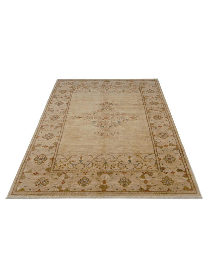 Pacific Ziegler 17315 Beige Beige Transitional Hand Knotted Rug