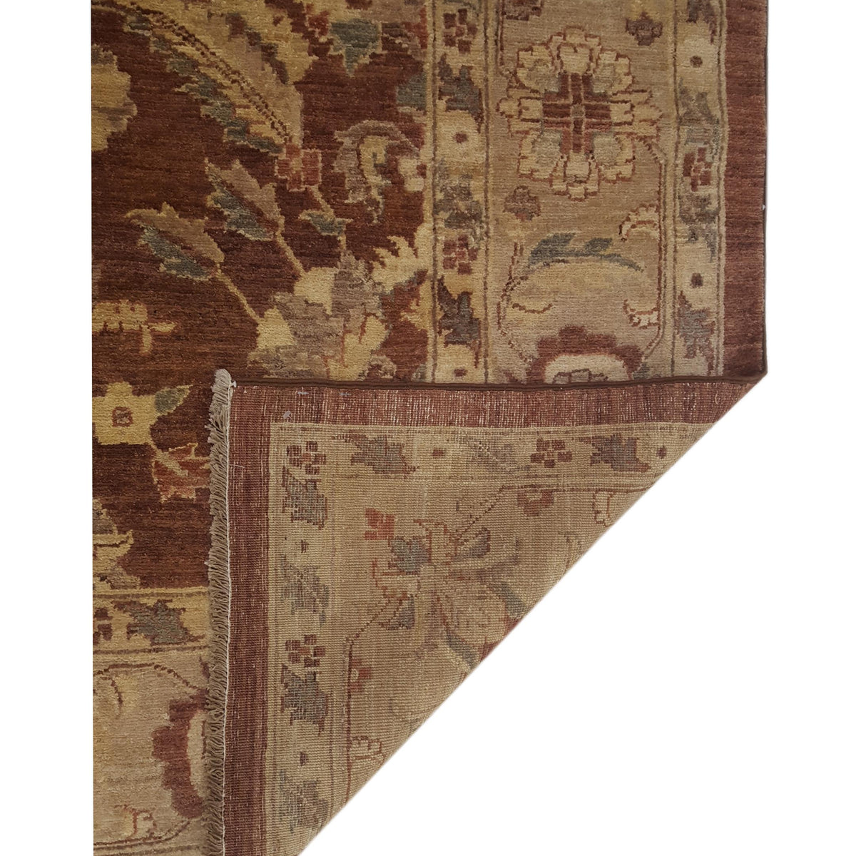 Pacific Ziegler 17316 Brown Beige Transitional Hand Knotted Rug