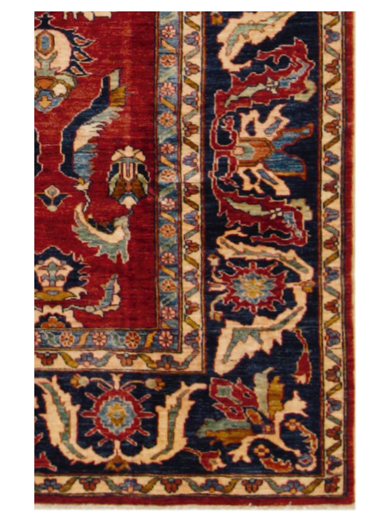 Pacific Kazak 17318 Rust Navy Traditional Hand Knotted Rug