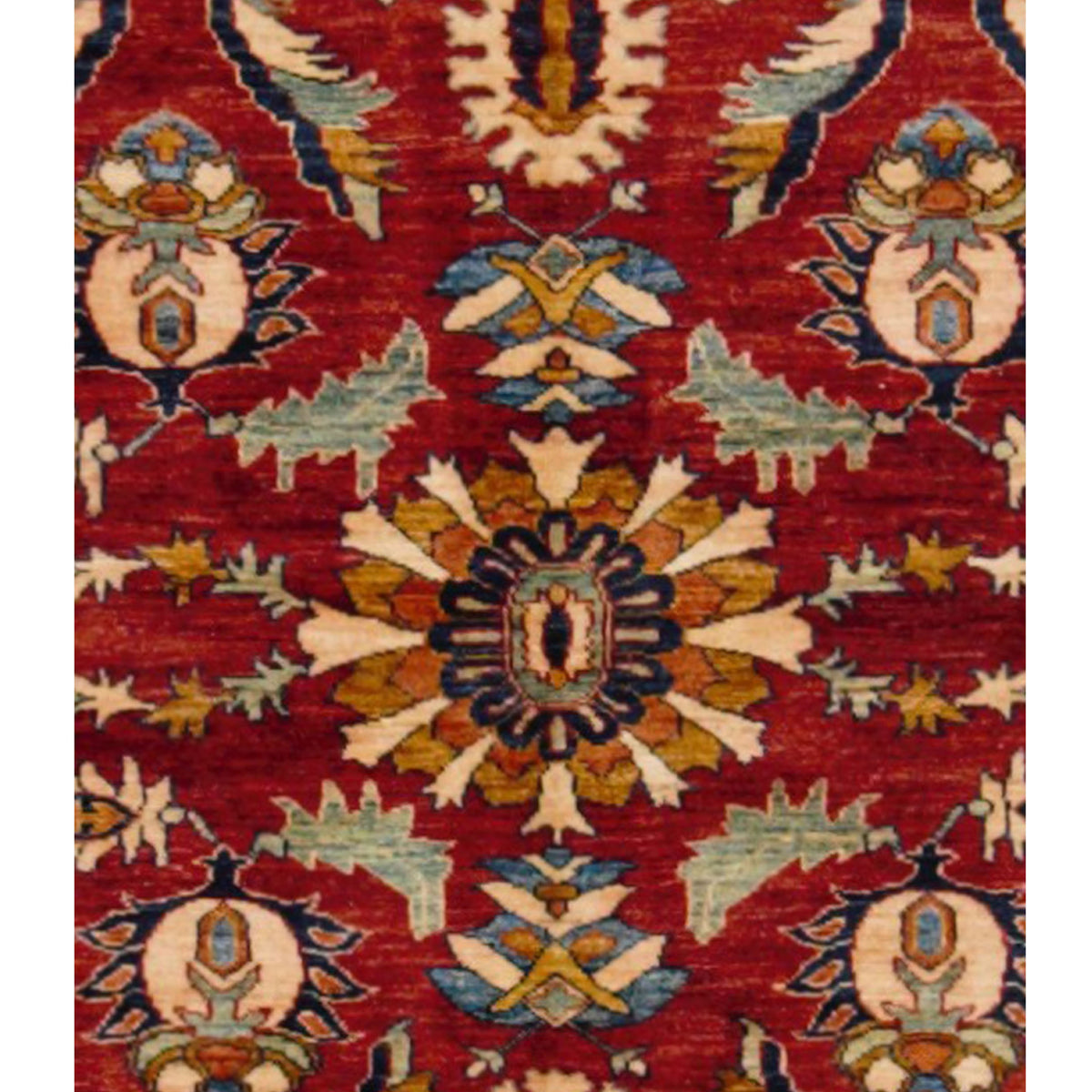 Pacific Kazak 17318 Rust Navy Traditional Hand Knotted Rug