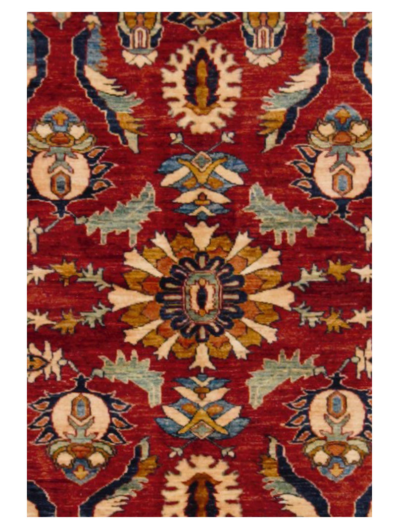 Pacific Kazak 17318 Rust Navy Traditional Hand Knotted Rug