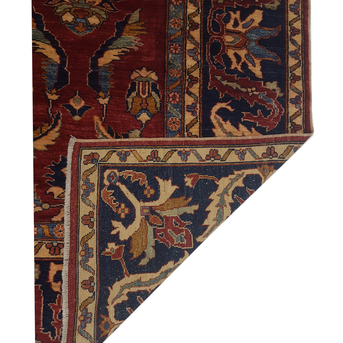 Pacific Kazak 17318 Rust Navy Traditional Hand Knotted Rug