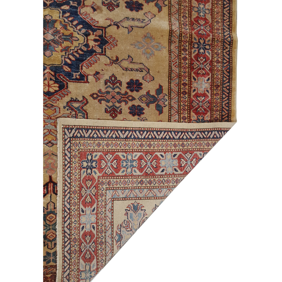 Pacific Kazak 17320 Ivory Rust Traditional Hand Knotted Rug