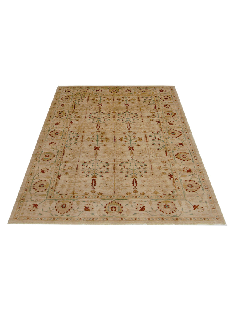 Pacific Ziegler 17321 Beige Beige Transitional Hand Knotted Rug