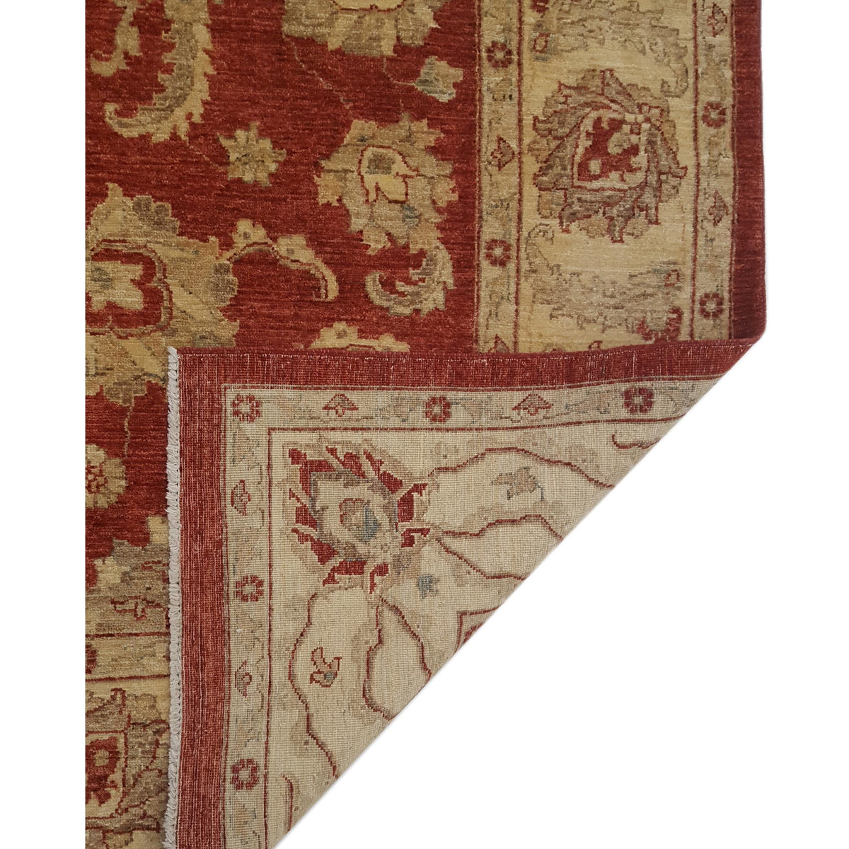 Pacific Ziegler 17322 Rust Beige Transitional Hand Knotted Rug