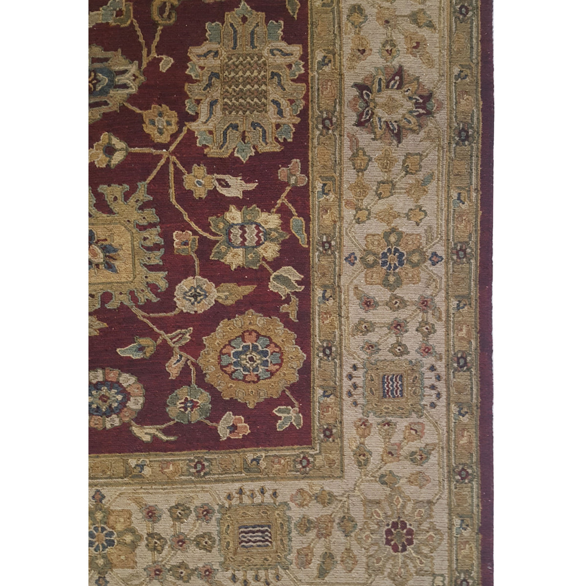 Pacific Summak 17323 Burgundy Ivory Traditional Hand Knotted Rug