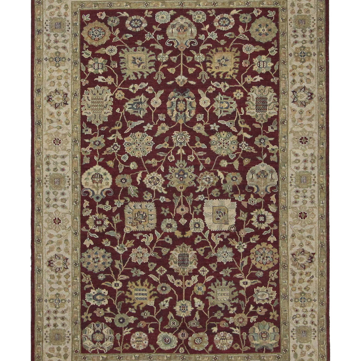 Pacific Summak  Burgundy Ivory Traditional