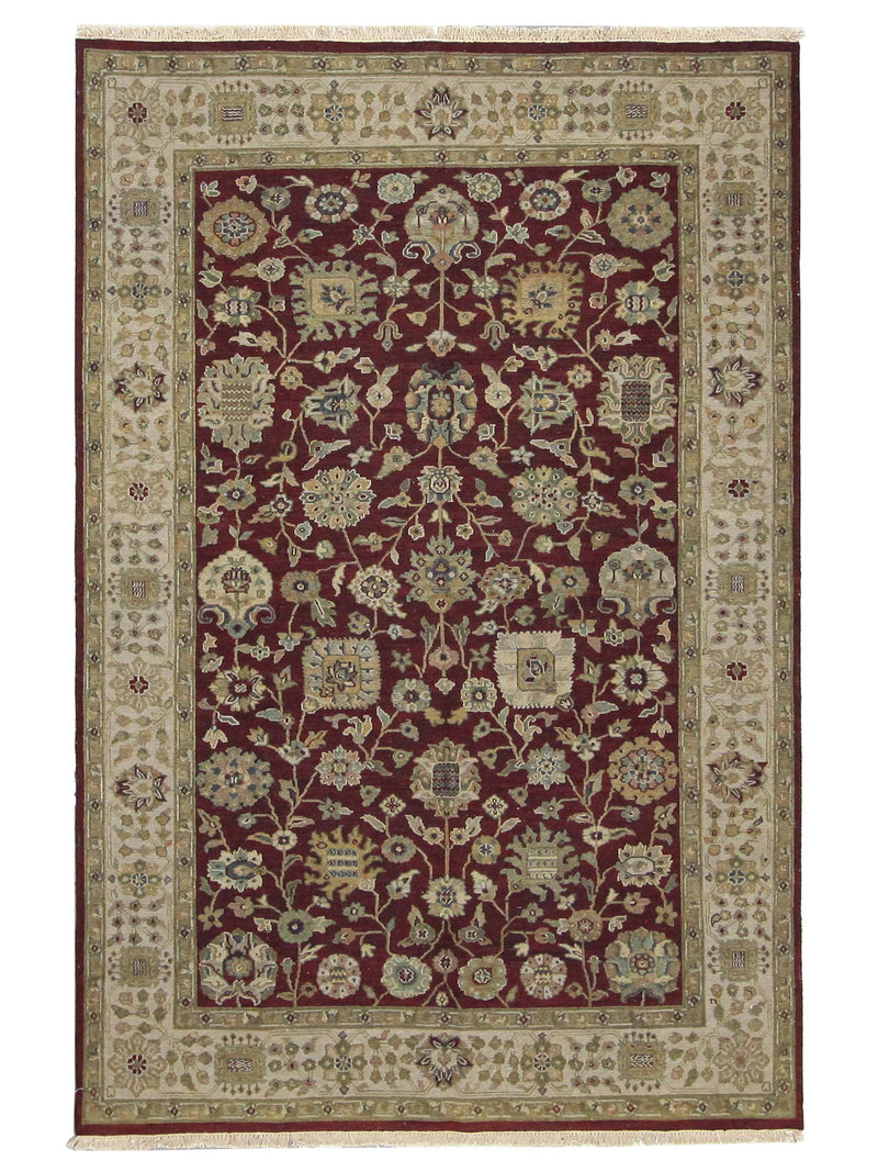 Pacific Summak  Burgundy Ivory Traditional