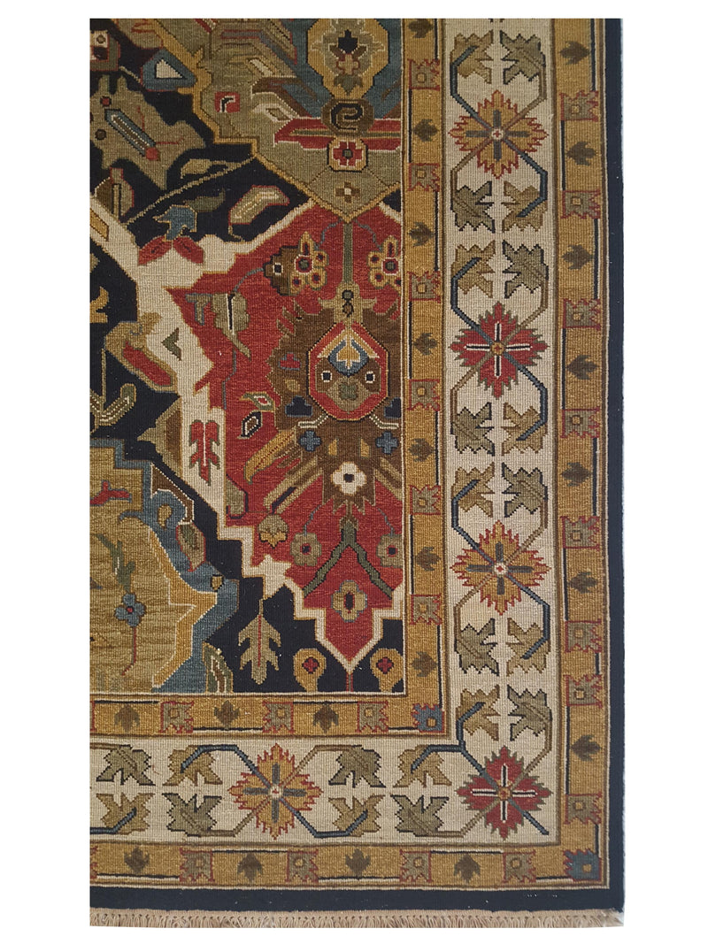 Pacific Summak 17325 Black Gold Traditional Hand Knotted Rug