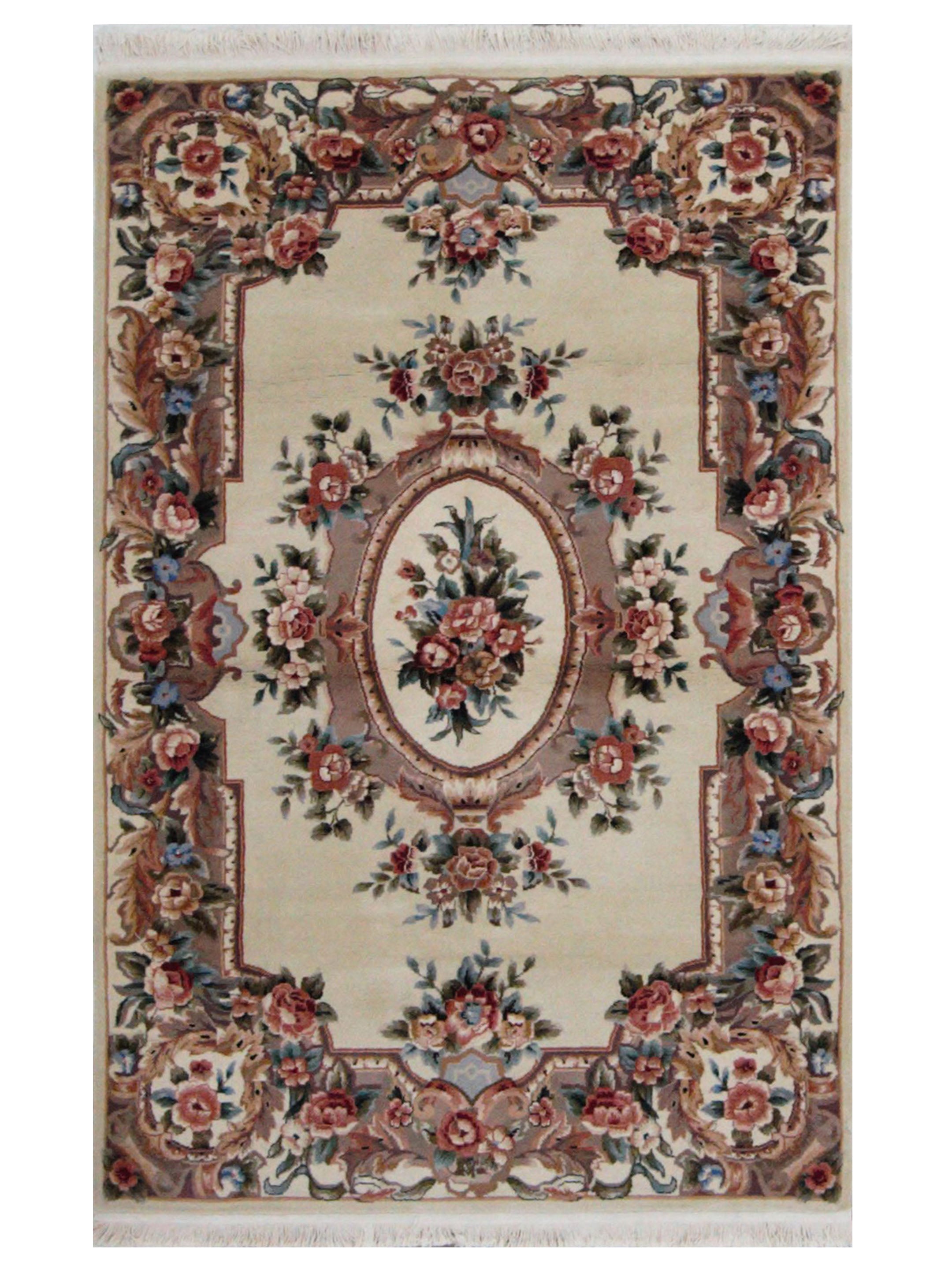 Pacific Classic 17331 Ivory Multi Traditional Hand Knotted Rug ...