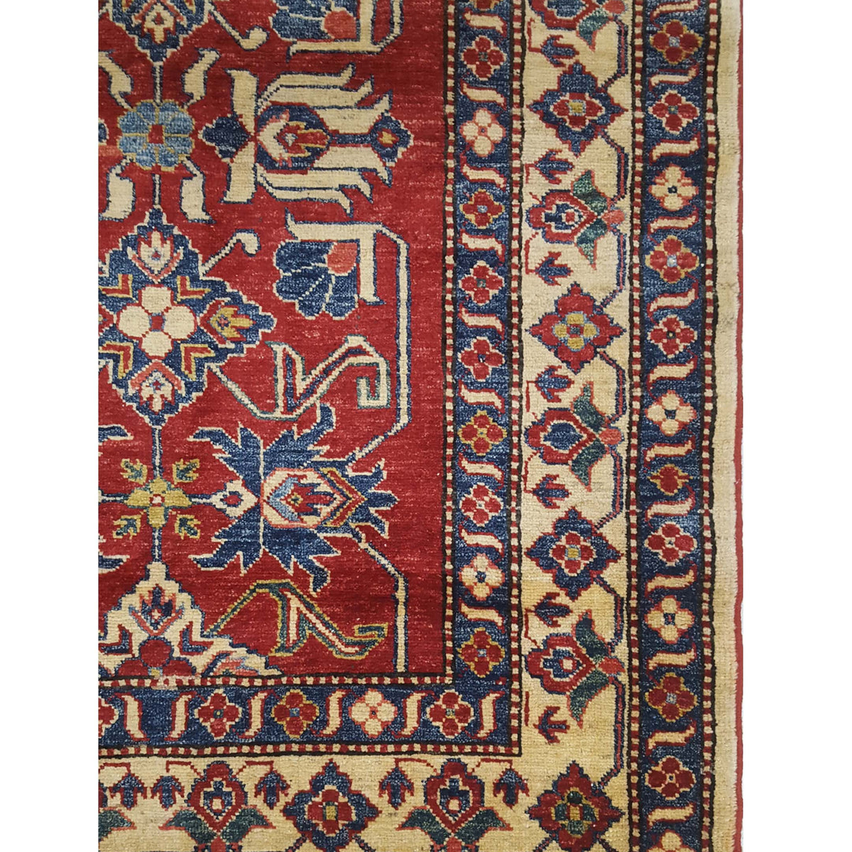 Pacific Kazak 17332 Red Ivory Traditional Hand Knotted Rug
