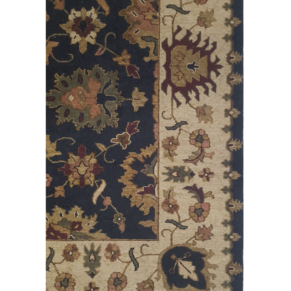 Pacific Summak 17333 Black Beige Traditional Hand Knotted Rug
