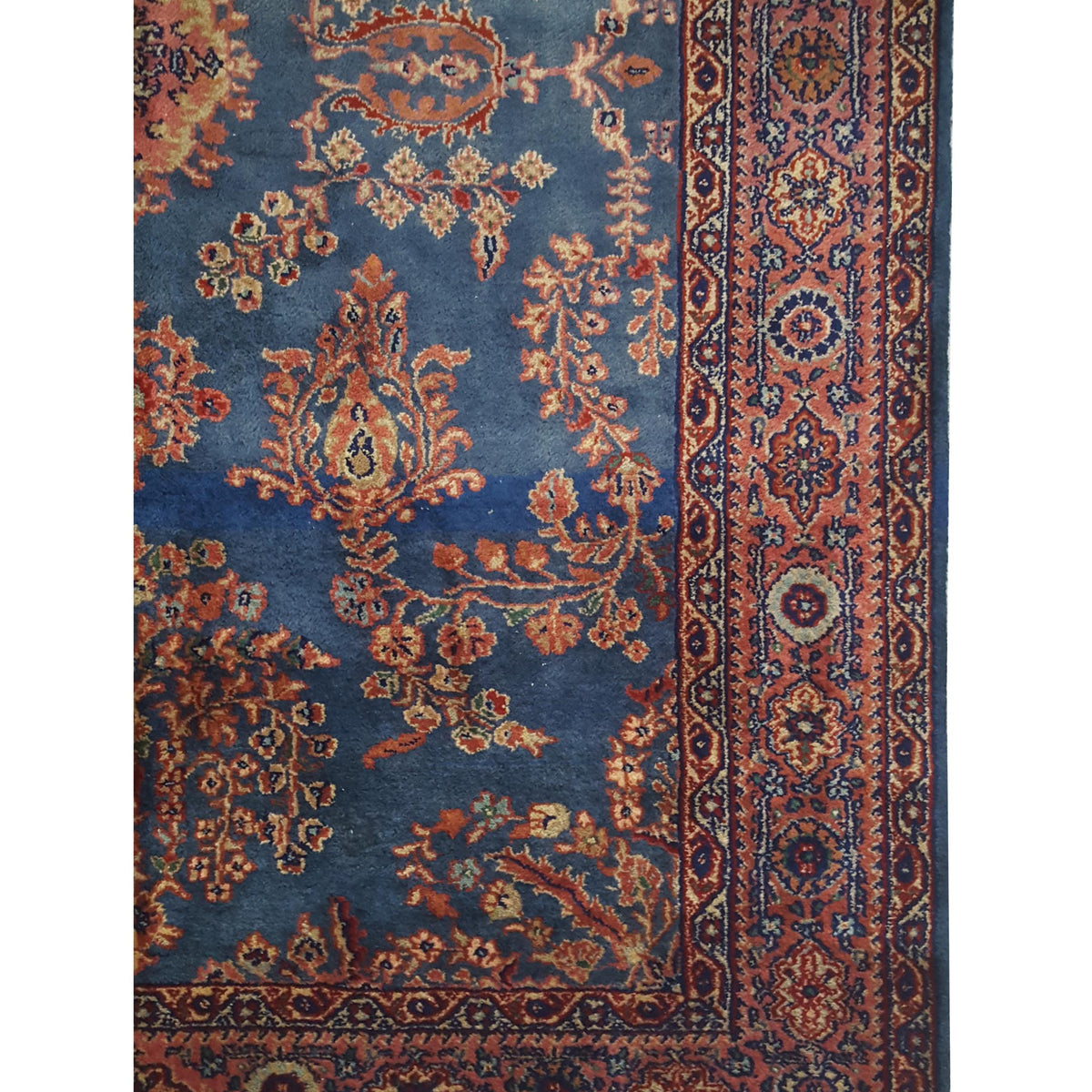 Pacific Herati 17335 Blue Taupe Traditional Hand Knotted Rug